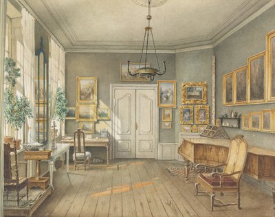 La Sala de Música de Fanny Hensel (de soltera Mendelssohn) de Julius Eduard Wilhelm Helfft